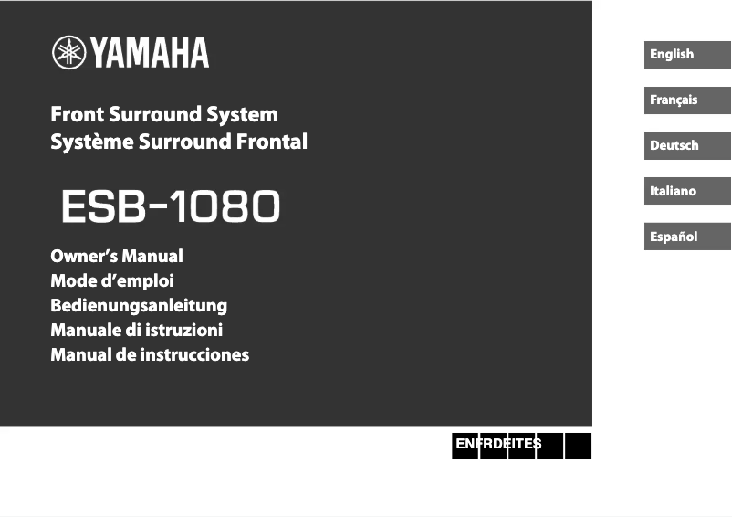 Page 1 de la notice Manuel utilisateur Yamaha ESB-1080