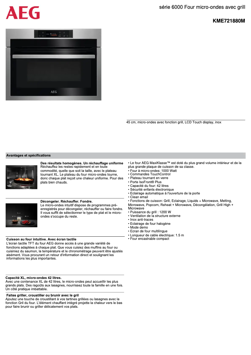 Imagen de la primera página del manual del dispositivo KME721880M