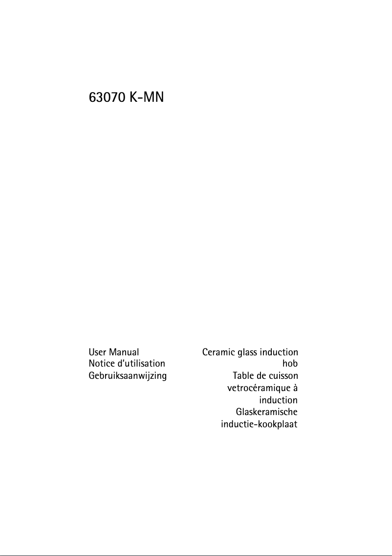 Image de la première page du manuel de l'appareil 63070 K