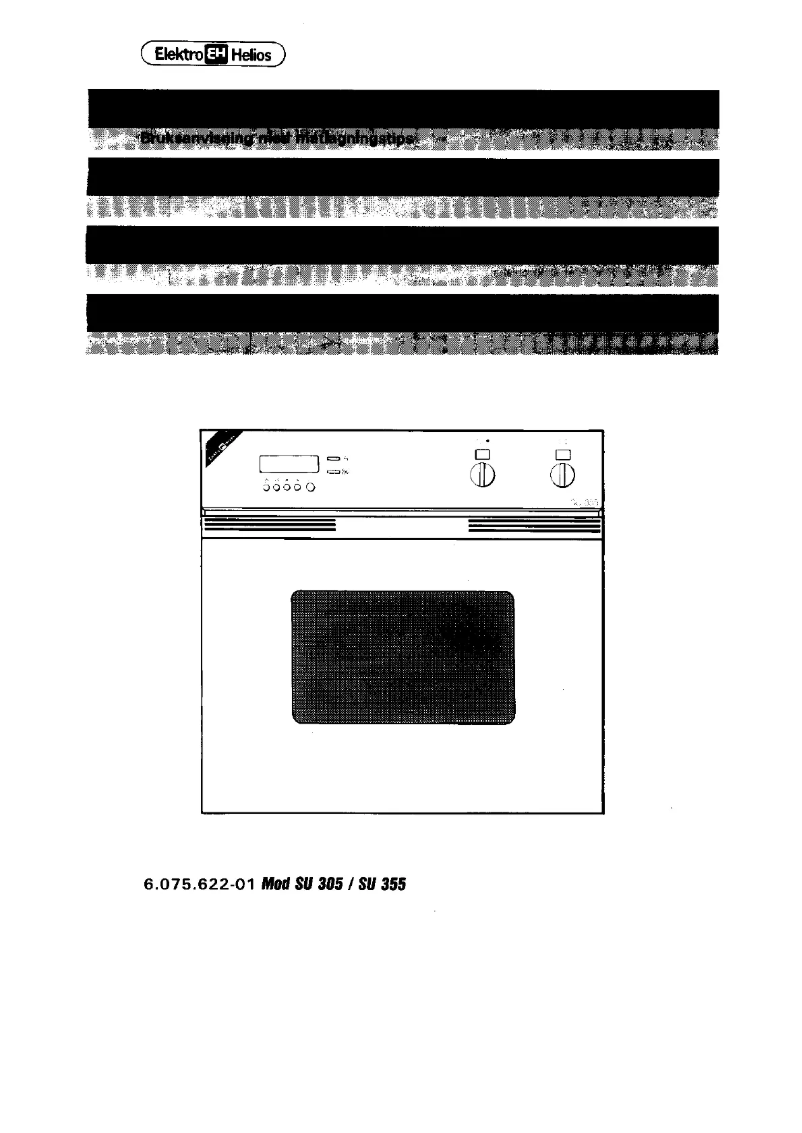 Page 1 de la notice Manuel utilisateur Elektro Helios SU355