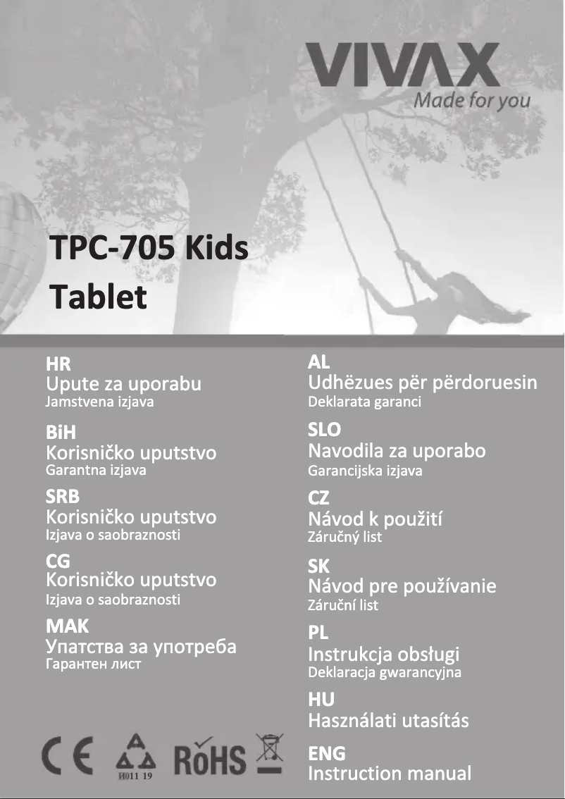 Page n°1 - Manuel utilisateur Vivax TPC-705 Kids