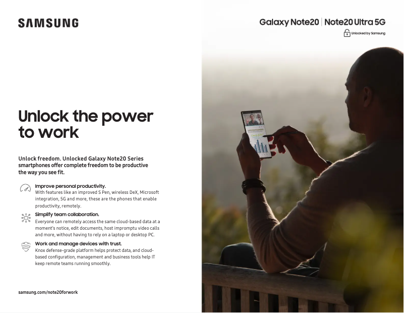 Página 1 del manual Ficha técnica Samsung Galaxy Note 20 Ultra