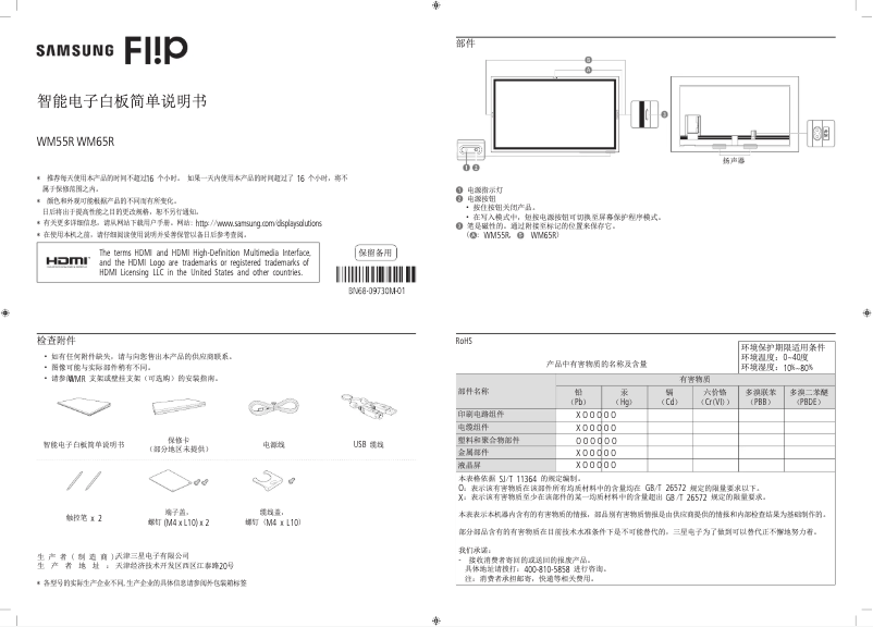 Image de la première page du manuel de l'appareil WM65R