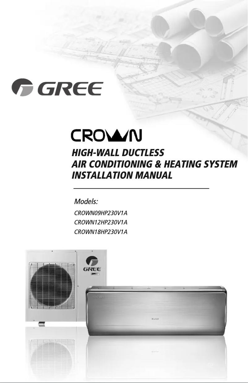 Page 1 de la notice Manuel utilisateur Gree CROWN12HP230V1AO