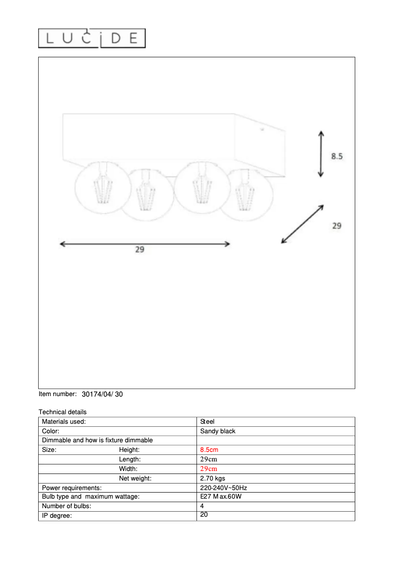 Page n°1 - Manuel utilisateur Lucide Surtus