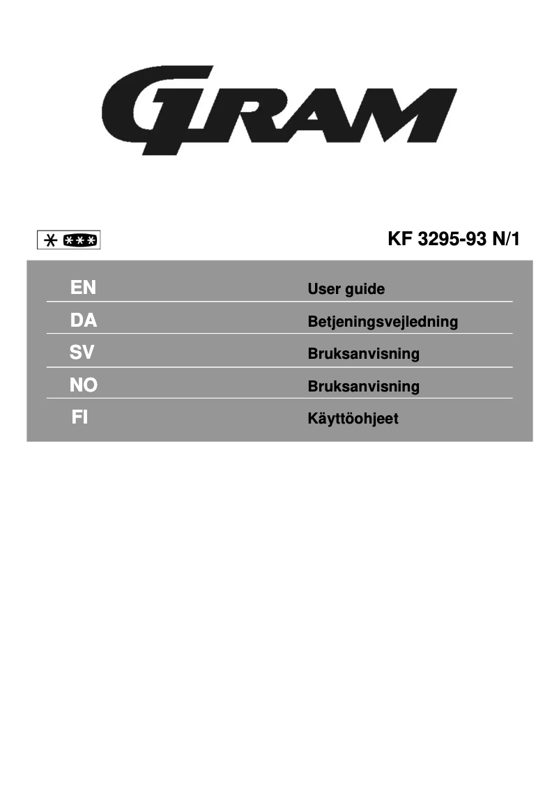 Imagen de la primera página del manual del dispositivo KF 3295-93 N/1