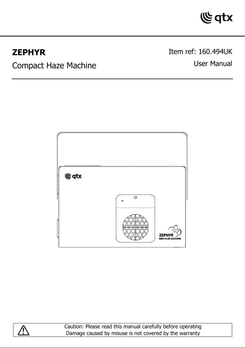 Image de la première page du manuel de l'appareil ZEPHYR