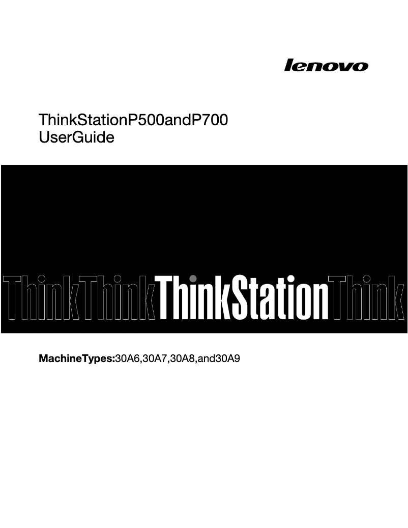 Image de la première page du manuel de l'appareil ThinkStation P500