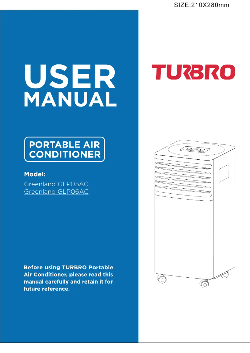 Page n°1 - Manuel utilisateur TURBRO Greenland GLP06AC