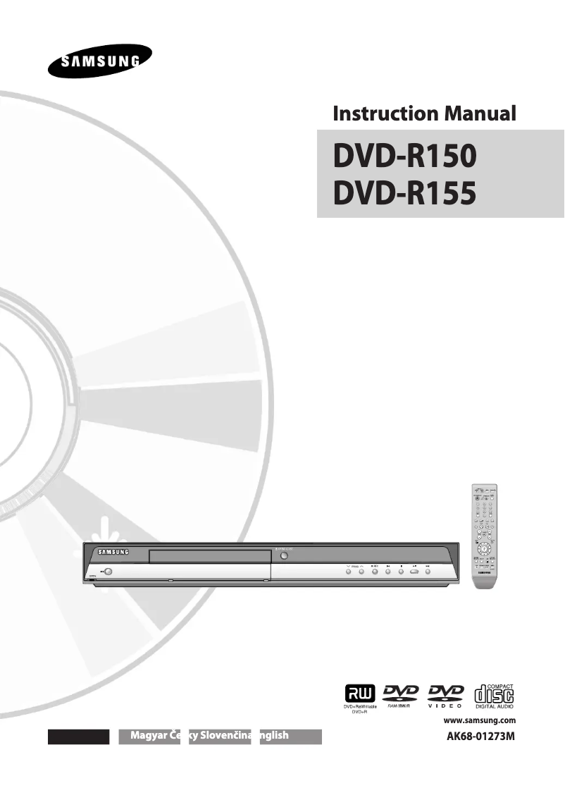 Image de la première page du manuel de l'appareil DVD-R150