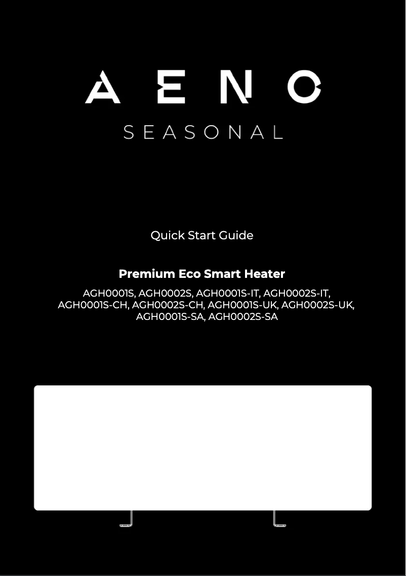 Page 1 de la notice Guide de démarrage rapide AENO AGH0001S