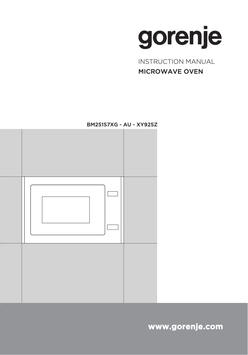Page n°1 - Manuel utilisateur Gorenje BM251S7XG