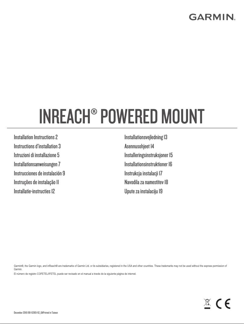 Page 1 de la notice Manuel utilisateur Garmin inReach SE+