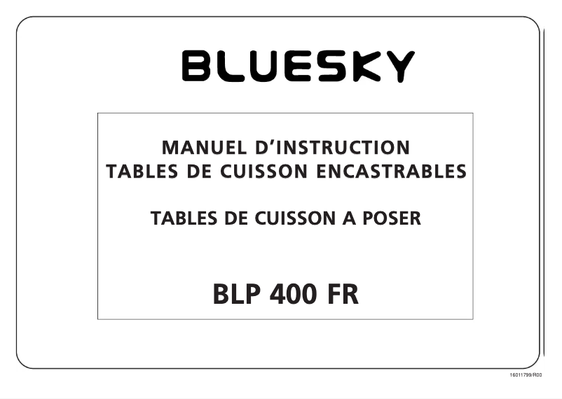Page n°1 - Manuel utilisateur Bluesky BLP 400 FR