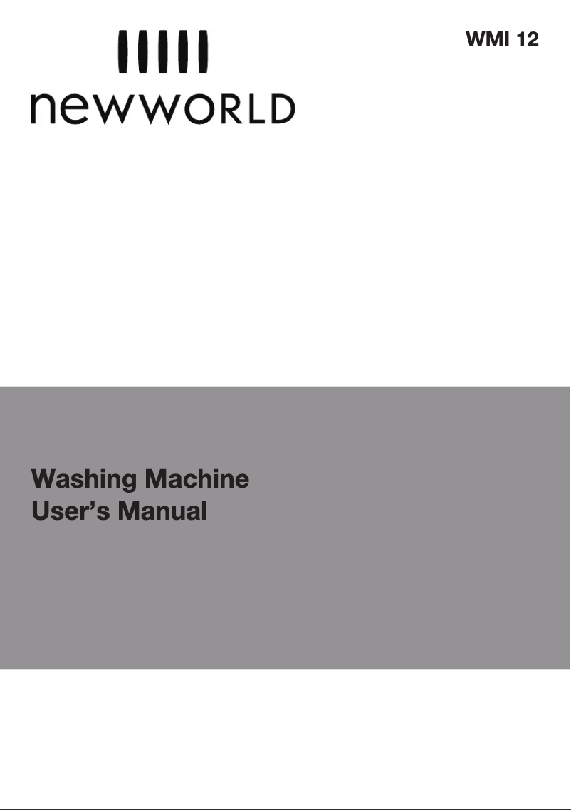 Page n°1 - Manuel utilisateur New World WMI12