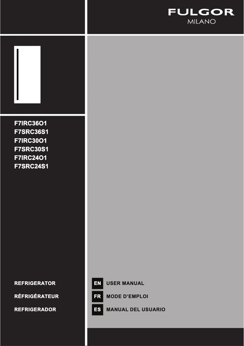 Page n°1 - Manuel utilisateur Fulgor Milano F7SRC36S1-L
