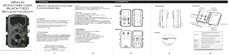 Page 1 de la notice Manuel utilisateur Braun Scouting Cam Black 1300