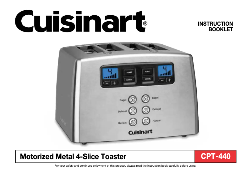 Página 1 del manual Manual de usuario Cuisinart Motorized Metal CPT-440