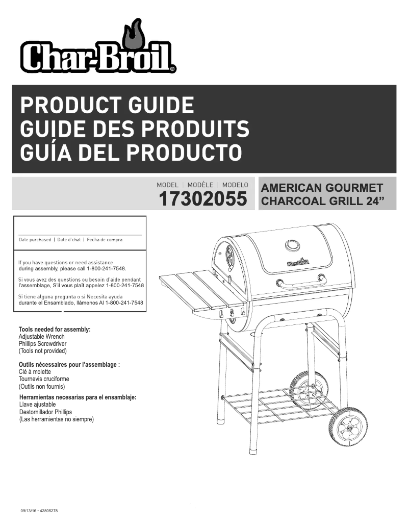 Page 1 de la notice Manuel utilisateur Char-Broil 17302055