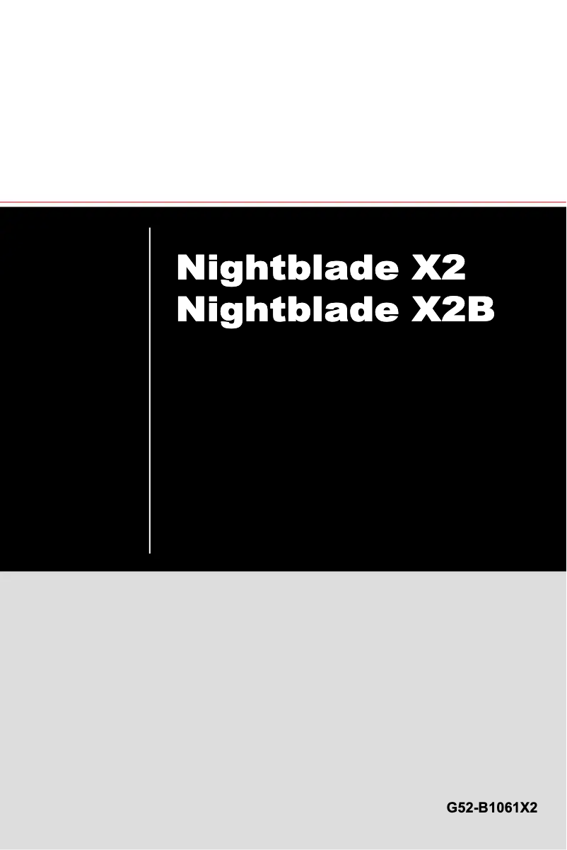 Page n°1 - Manuel utilisateur MSI Nightblade X2B-032EU