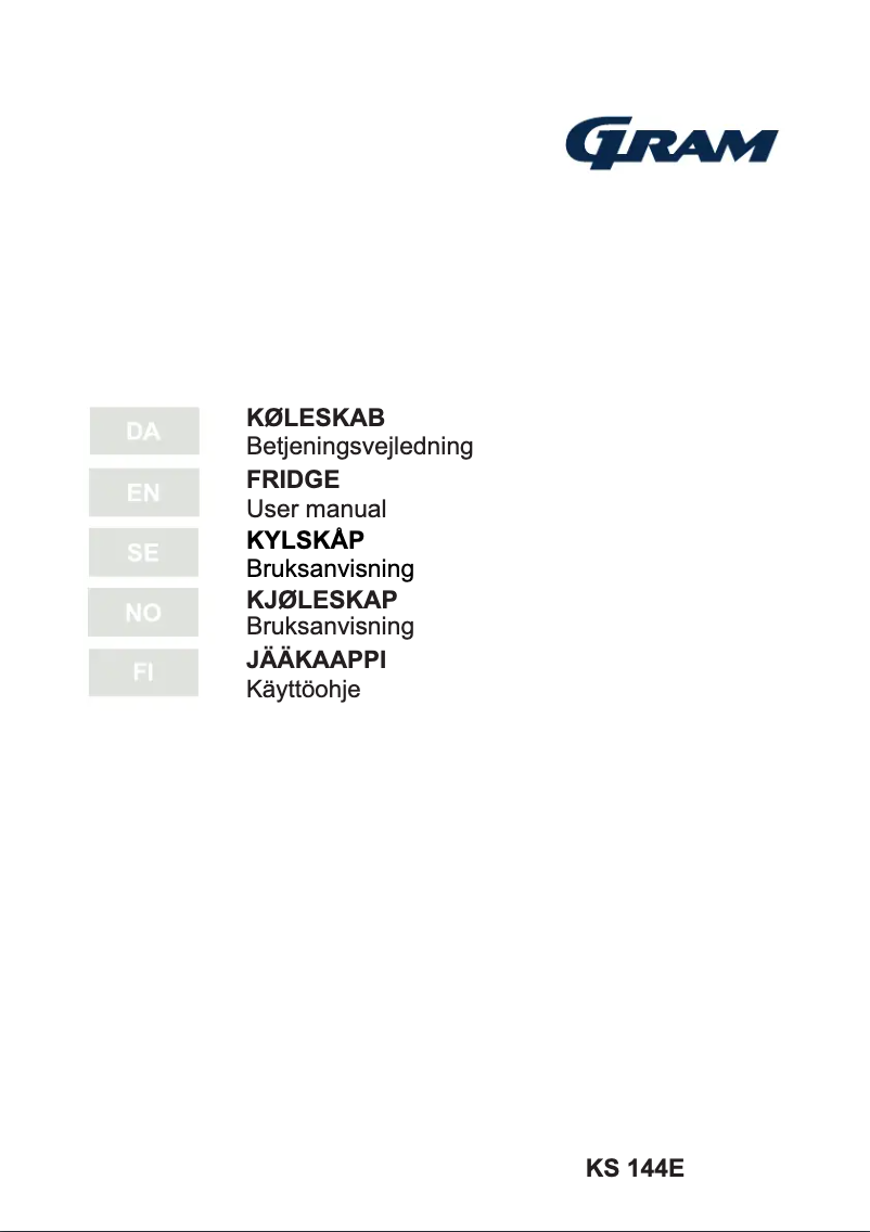 Page n°1 - Manuel utilisateur Gram KS 144E