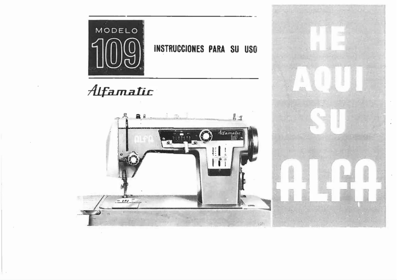 Image de la première page du manuel de l'appareil 109 MATIC