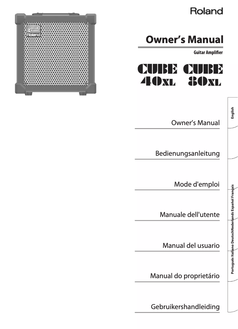 Page n°1 - Manuel utilisateur Roland Cube 40XL