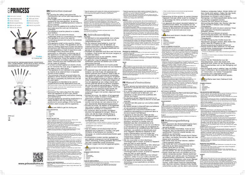 Page 1 de la notice Manuel utilisateur Princess 172700