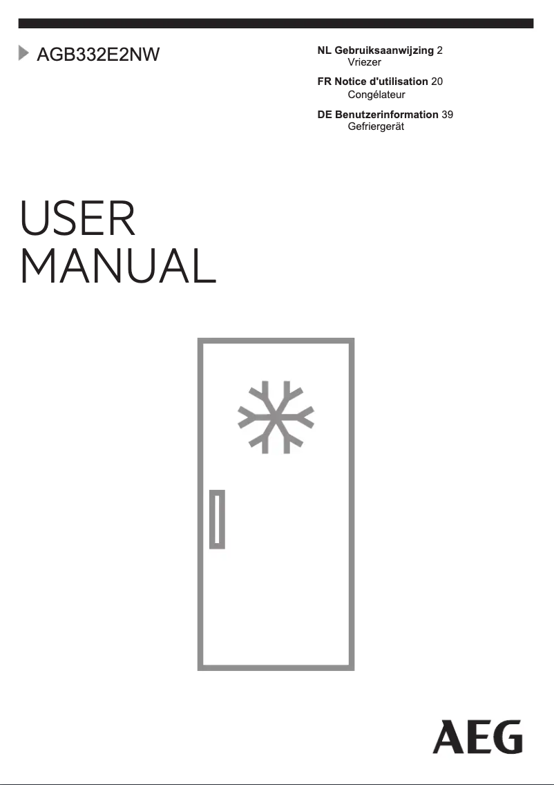 Page n°1 - Manuel utilisateur AEG AGB332E2NW