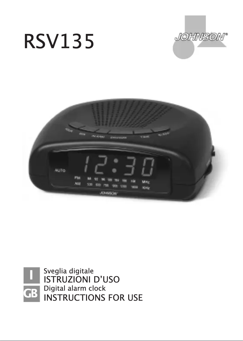 Image de la première page du manuel de l'appareil RSV135