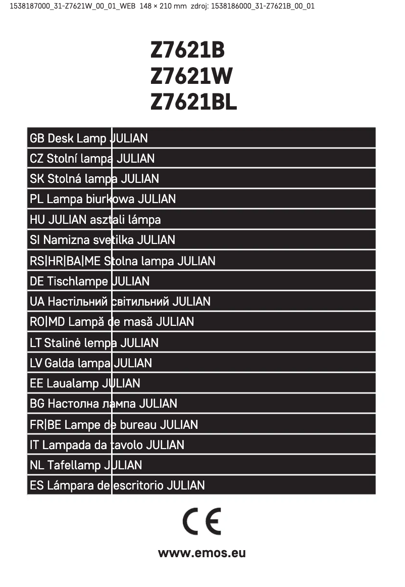 Página 1 del manual Manual de usuario Emos Z7621B