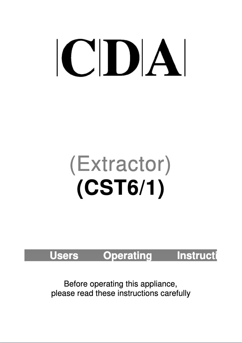 Image de la première page du manuel de l'appareil CST6SS