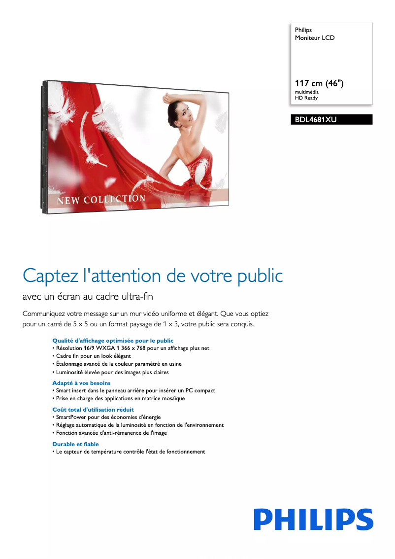 Image de la première page du manuel de l'appareil BDL4681XU