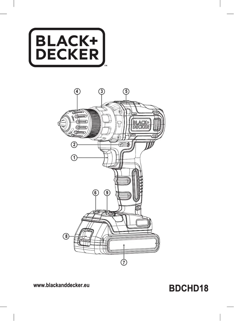 Página 1 del manual Manual de usuario Black & Decker BDCHD18