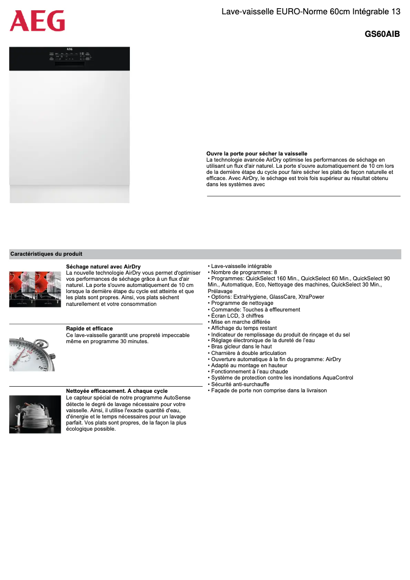 Image de la première page du manuel de l'appareil GS60AIB