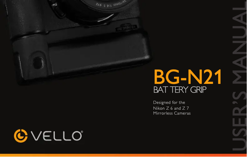 Page 1 de la notice Manuel utilisateur Vello BG-N21