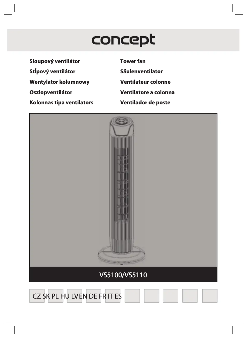 Image de la première page du manuel de l'appareil VS5100