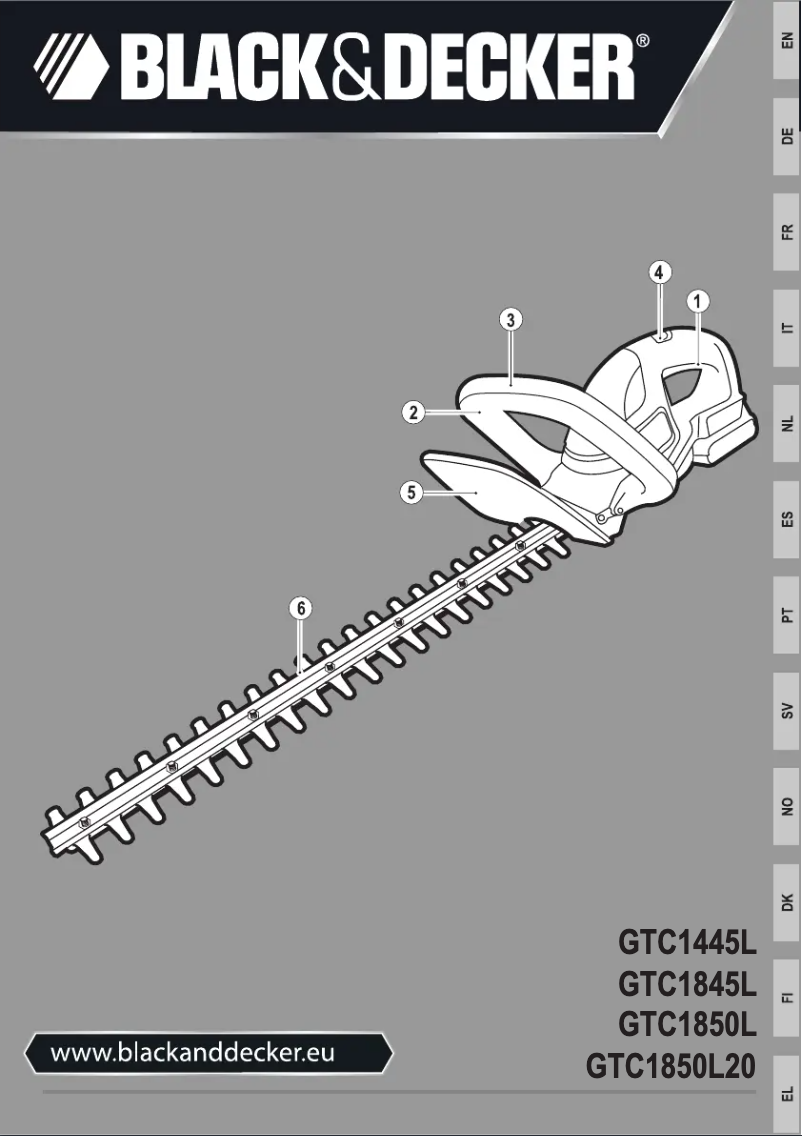 Page 1 de la notice Manuel utilisateur Black & Decker GTC1845L