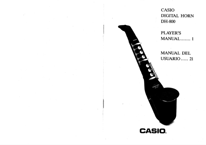 Page n°1 - Manuel utilisateur Casio DH-800
