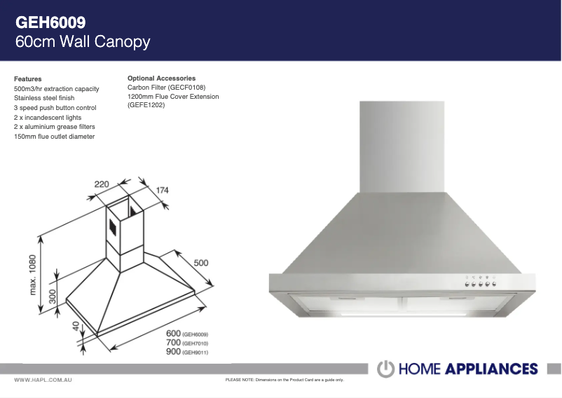 Page n°1 - Fiche technique Baumatic GEH6009