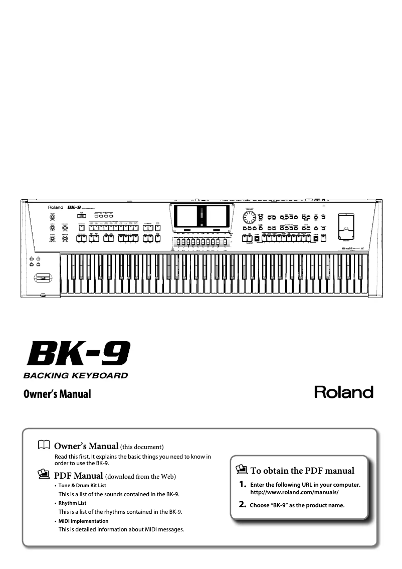 Image de la première page du manuel de l'appareil BK-9