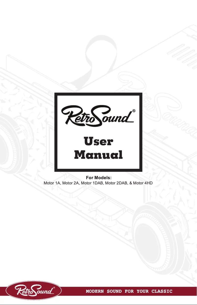 Page 1 de la notice Manuel utilisateur RetroSound Denver M2A