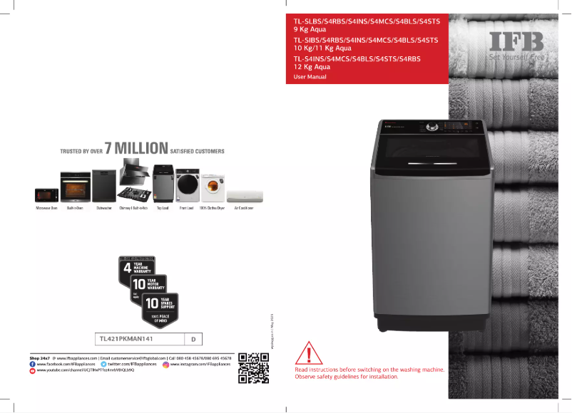 Page 1 de la notice Manuel utilisateur IFB TL-S4BLS