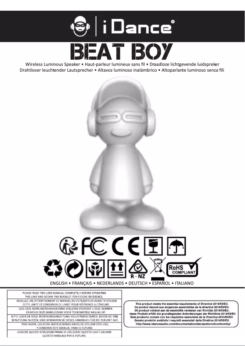Page n°1 - Manuel utilisateur iDance Beat Boy BBL10