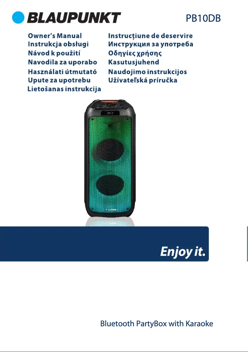 Page 1 de la notice Manuel utilisateur Blaupunkt PS10DB