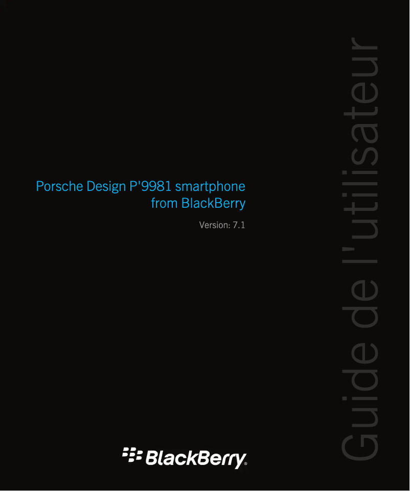 Page 1 de la notice Manuel utilisateur BlackBerry Porsche Design P9981