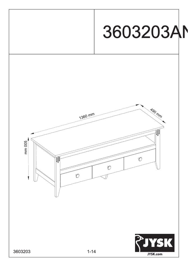 Page n°1 - Manuel utilisateur JYSK Annika