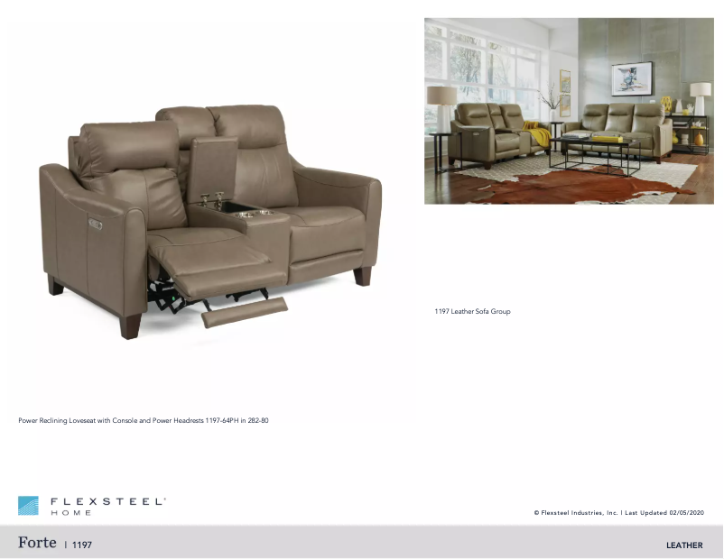 Page 1 de la notice Manuel utilisateur Flexsteel Forte 1197-64PH