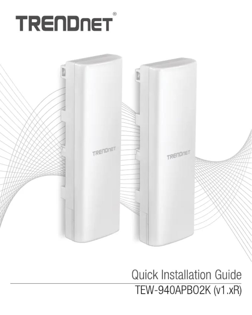 Page 1 de la notice Manuel utilisateur TRENDnet TEW-940APBO2K