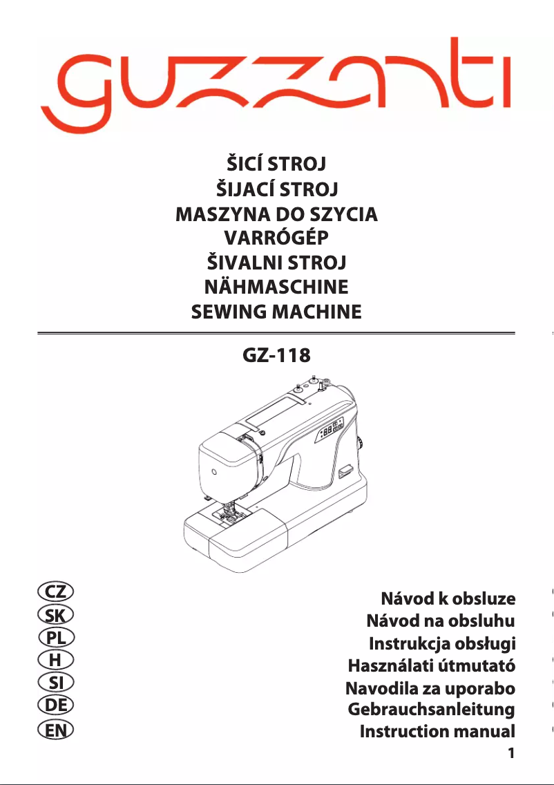 Page 1 de la notice Manuel utilisateur Guzzanti GZ-118
